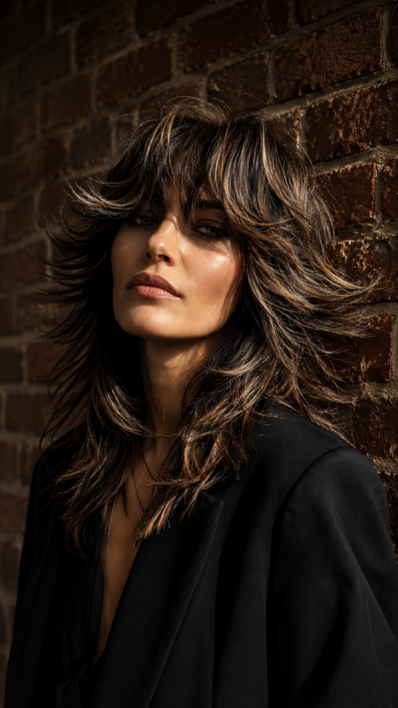 Layered Shag with Feathered Bangs