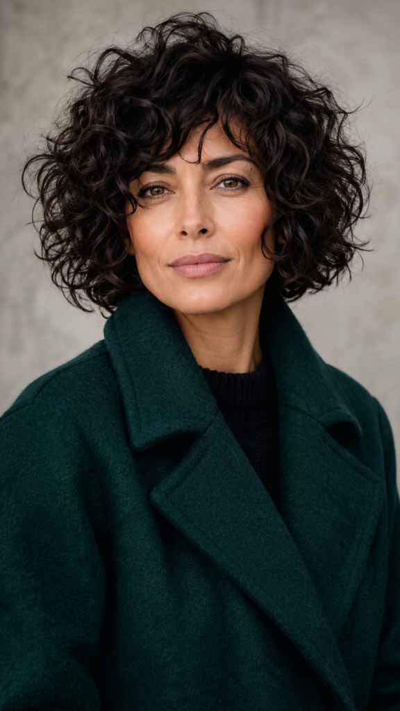 Messy Curly Bob for Coarse or Dense Hair