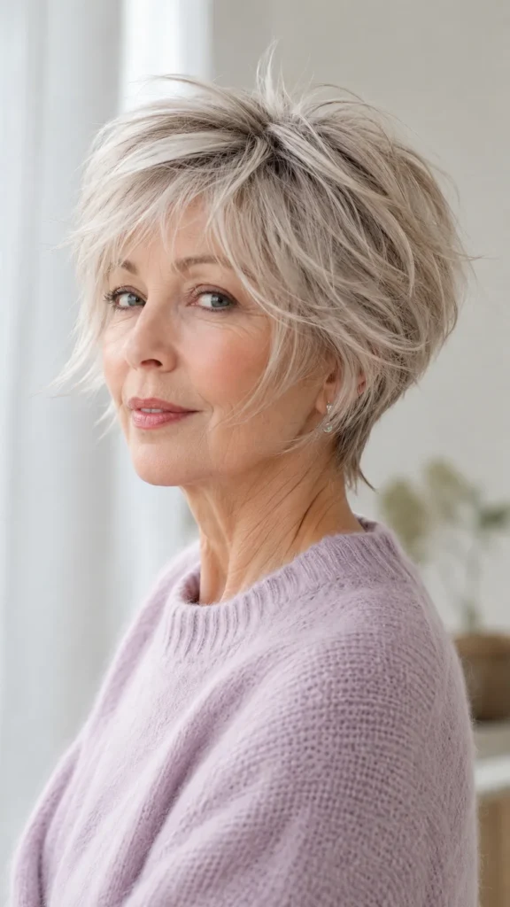  Messy Feathered Crop for Fine or Thin Hair