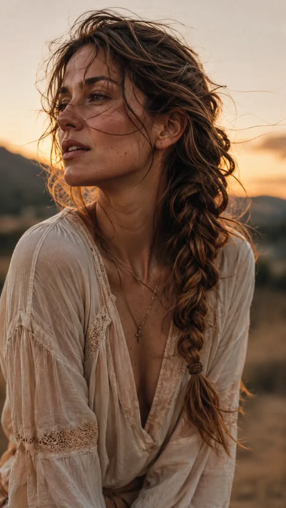 Messy Undone Side Braid
