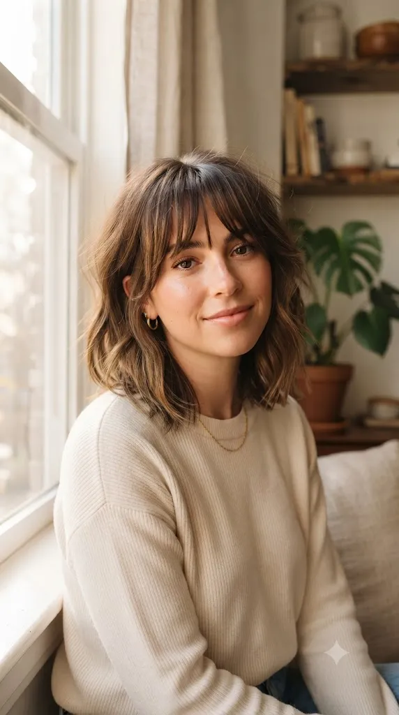 Shag with Curtain Bangs