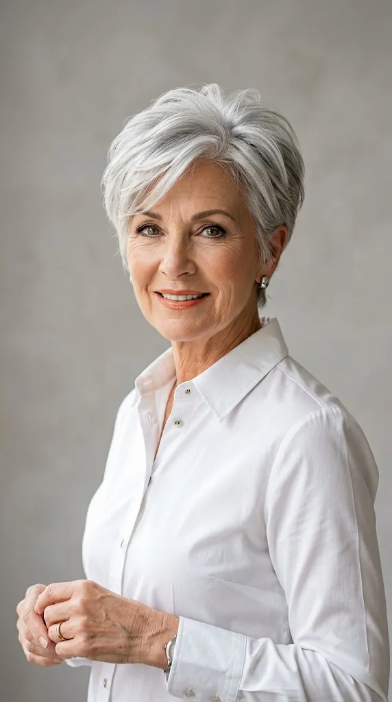 Short Layered Pixie with Feathered Crown