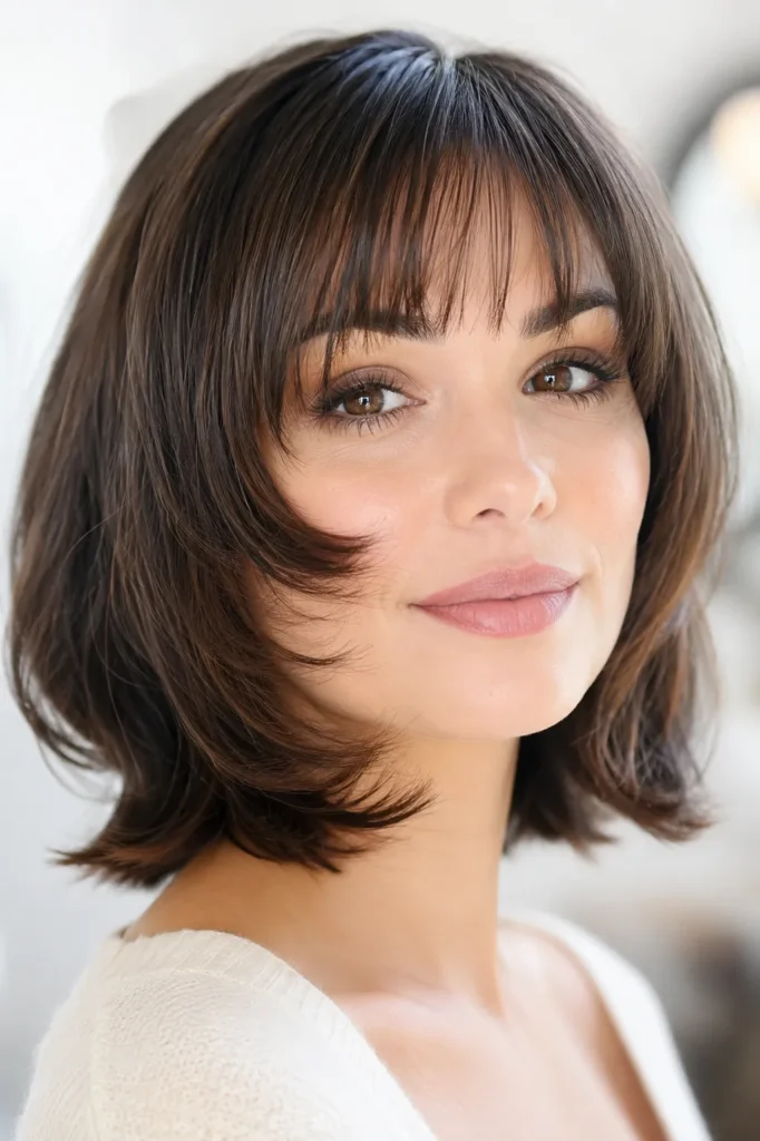 Side Swept Baby Bangs