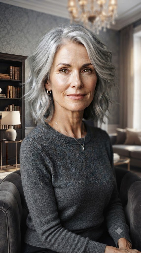  Silver Fox Shaggy Bob