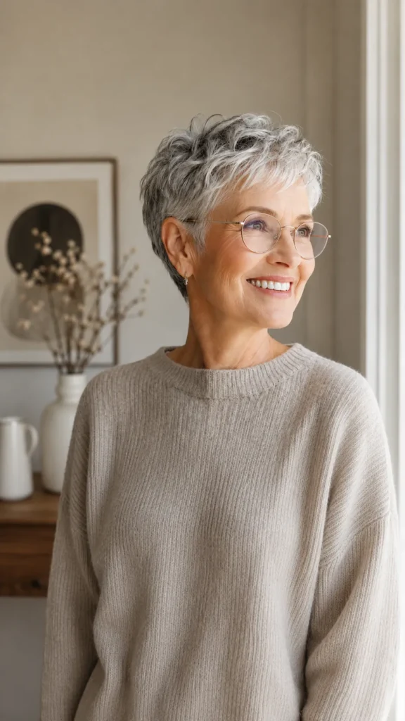 Silver or Gray Wash and Go Pixie