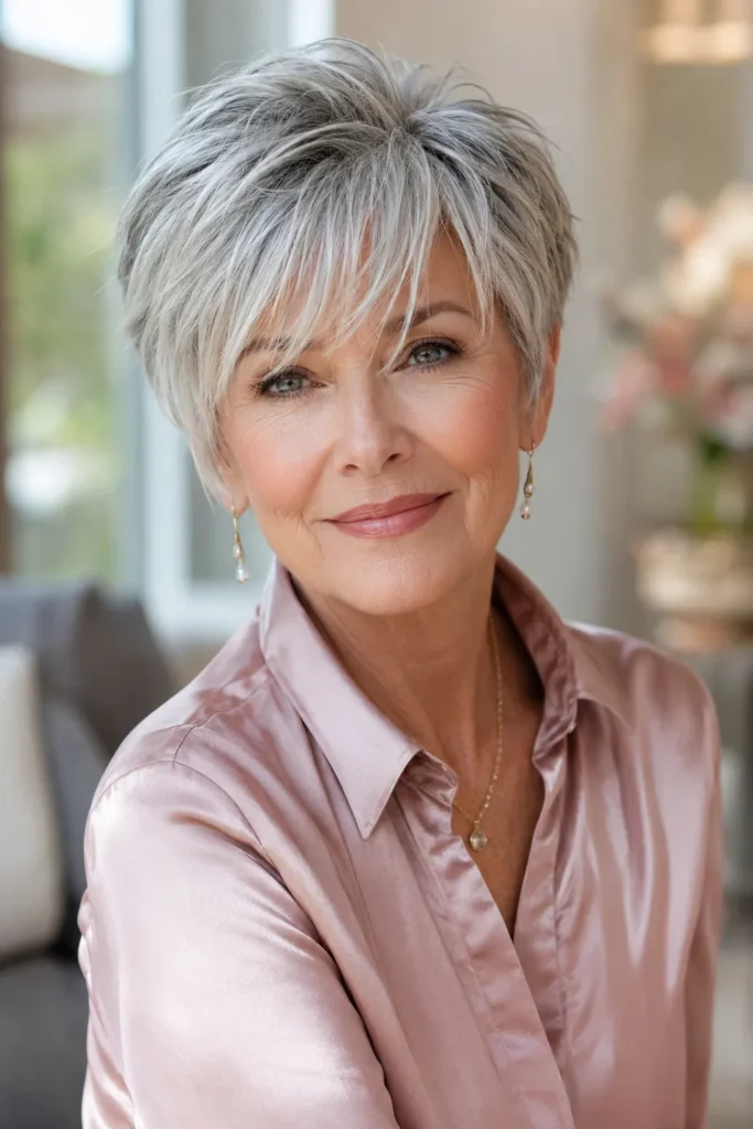 Soft Layered Pixie with Wispy Bangs