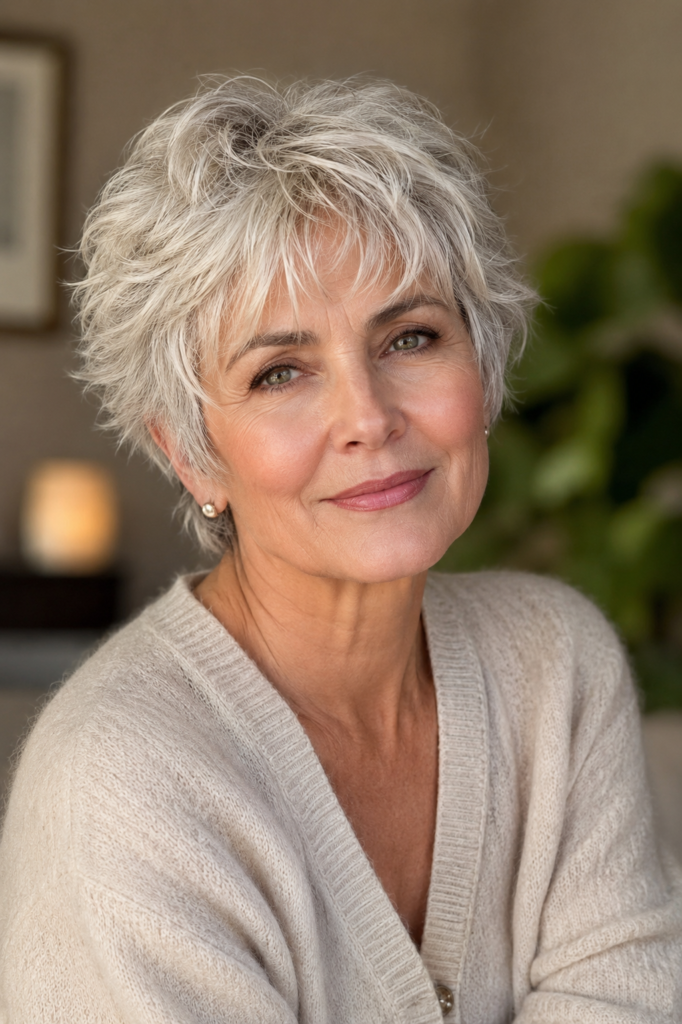 Soft Messy Crop for Thinning Hair