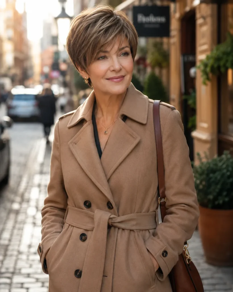 The Classic Layered Pixie With Bangs