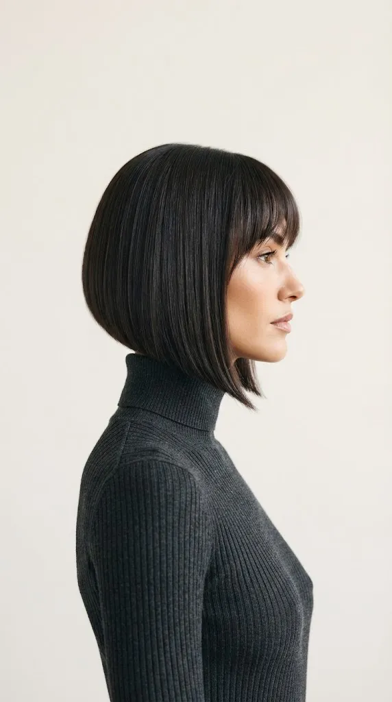 The Inverted Bob with Face Framing Bangs