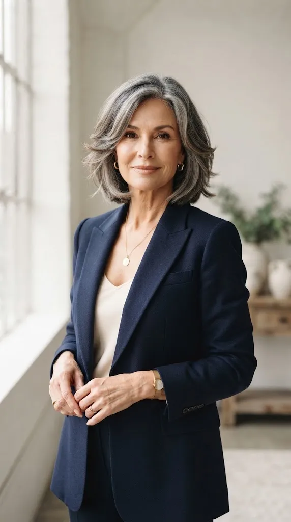 The Long Layered Bob Below the Chin