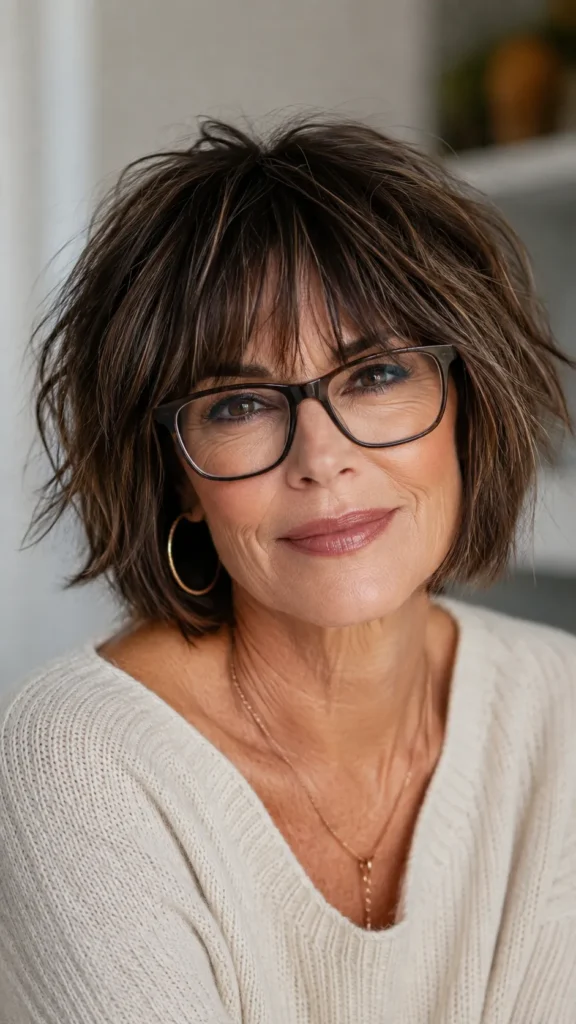 The Messy Bob With Bangs