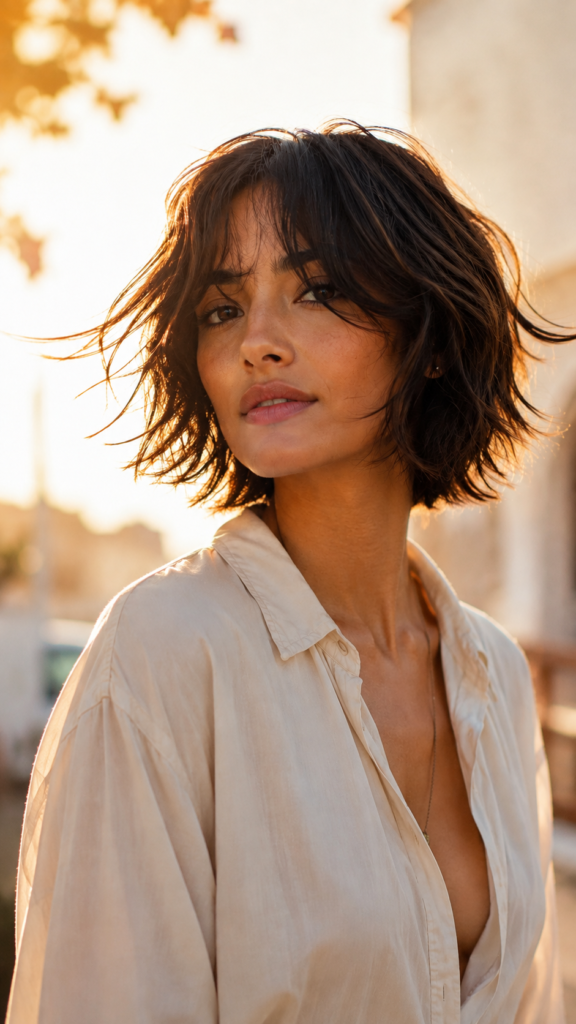 The Shaggy Bob with Curtain Bangs