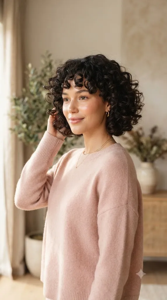  The Soft Rounded Curly Bob