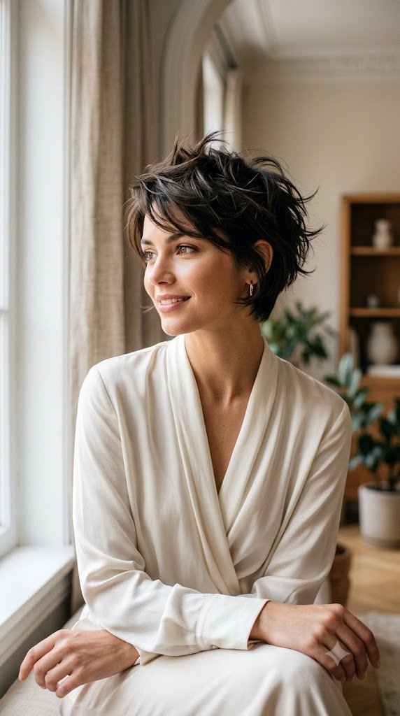 The Soft Spiky Bob Pixie Hybrid