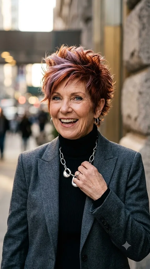 The Statement Color Spiky Pixie