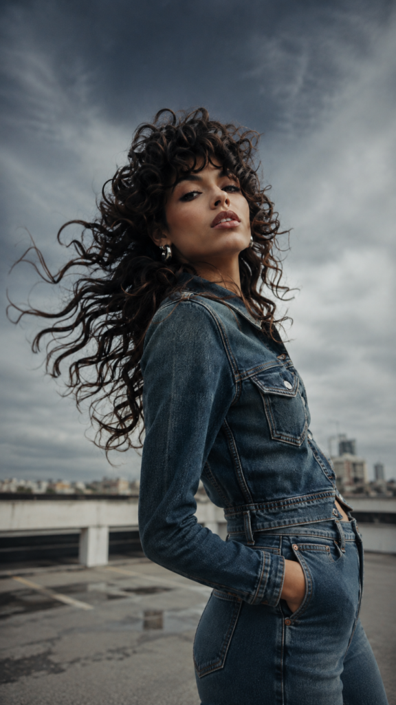 Tousled Curly Mullet