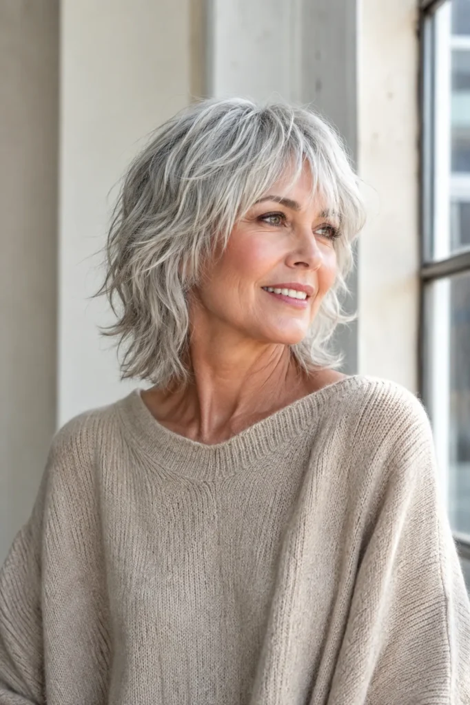 Tousled Silver Shag