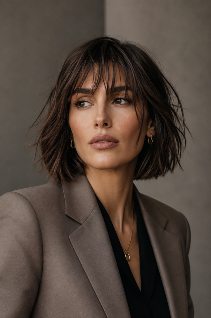 Undone Bob with Piece-y Bangs