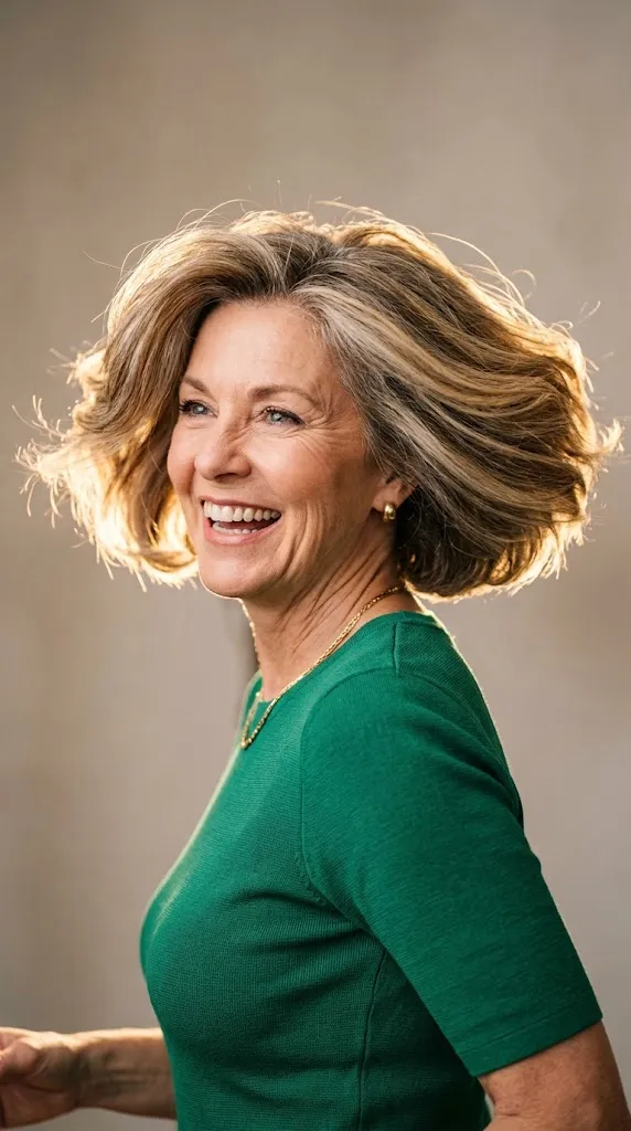 Voluminous Layered Bob for Maximum Body