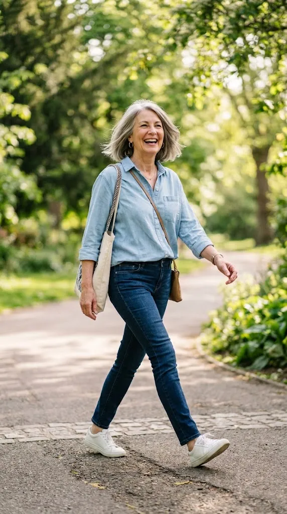 Wash and Wear Layered Bob for Busy Seniors