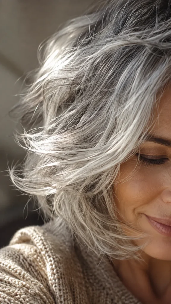 Why Gray Hair Loves A Little Texture