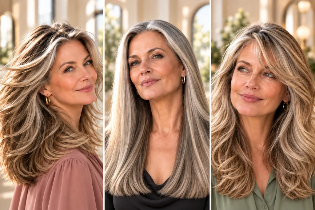 15 Elegant Long Hairstyles for Women Over 50