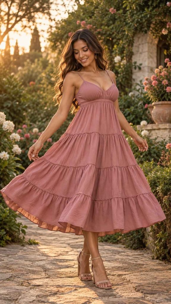 A Line Tiered Dress