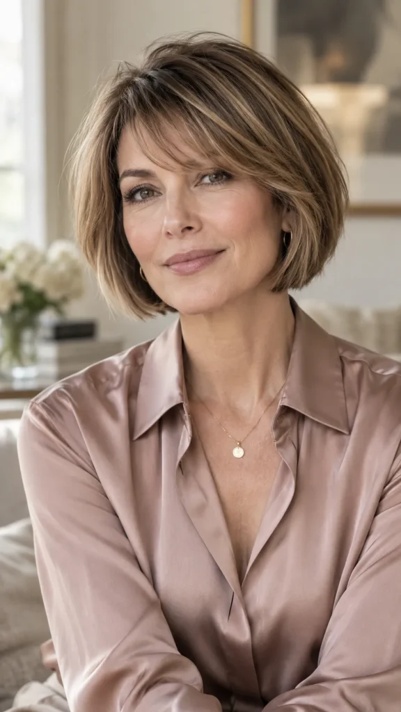 Chin-Length Bob With Wispy Bangs