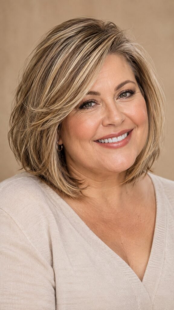 Hairstyles for Women Over Fifty with Chubby Faces
