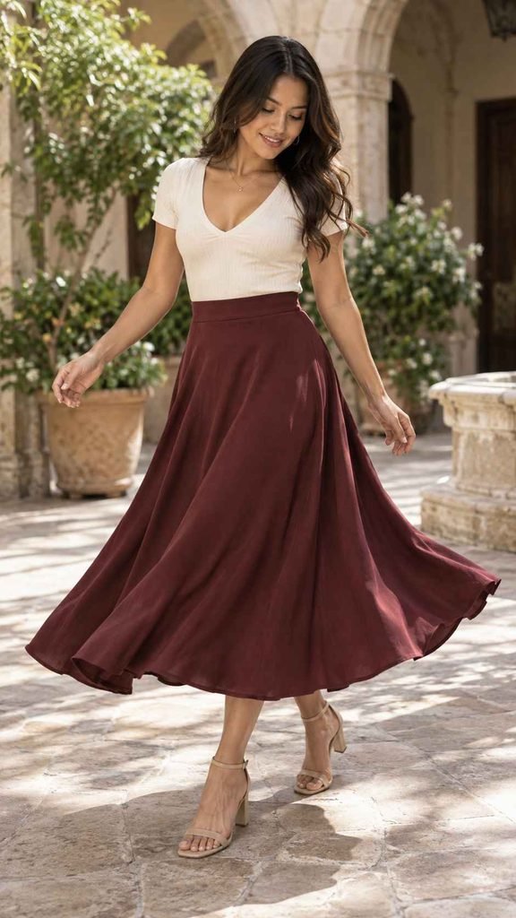  High Waisted Flared Skirts The 