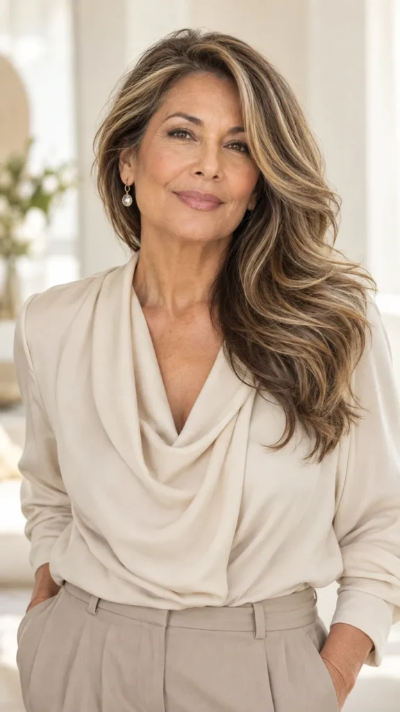 Side Swept Layers with Subtle Highlights