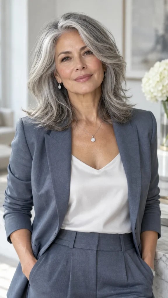 Silver and Gray Blend with Soft Layers