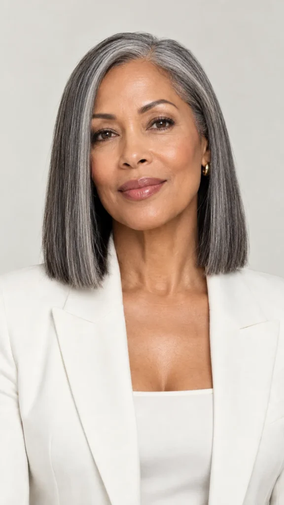 Sleek Straight Shoulder Cut for Fine Hair
