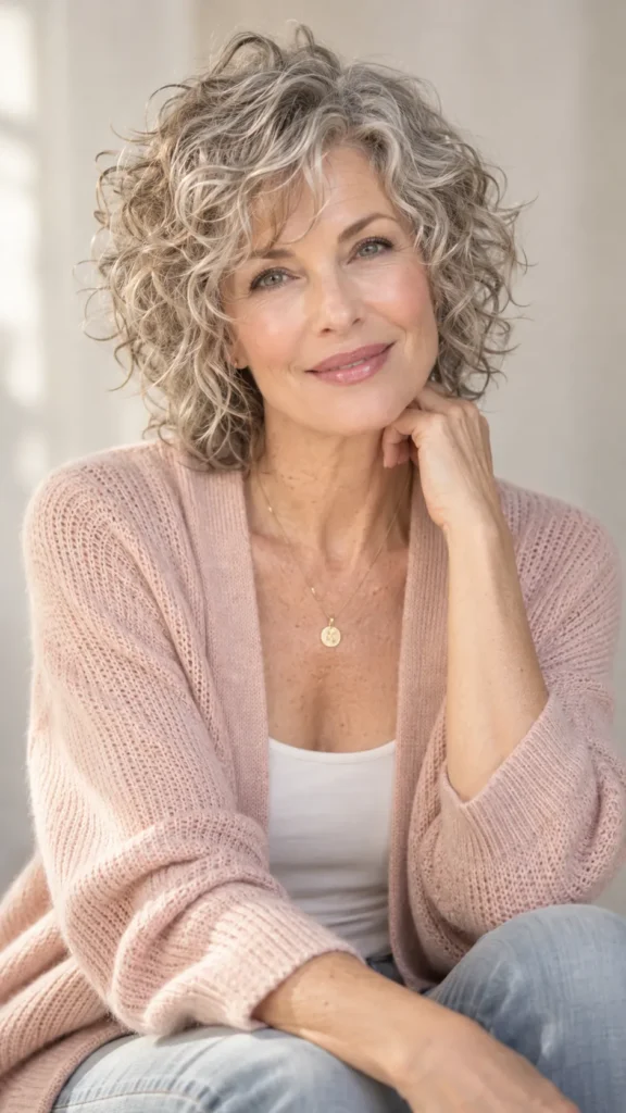 Soft Curly Shag for Thin Fine Hair