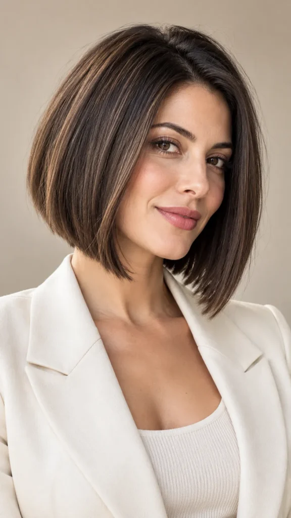 The Blunt A Line Bob With Soft Layers