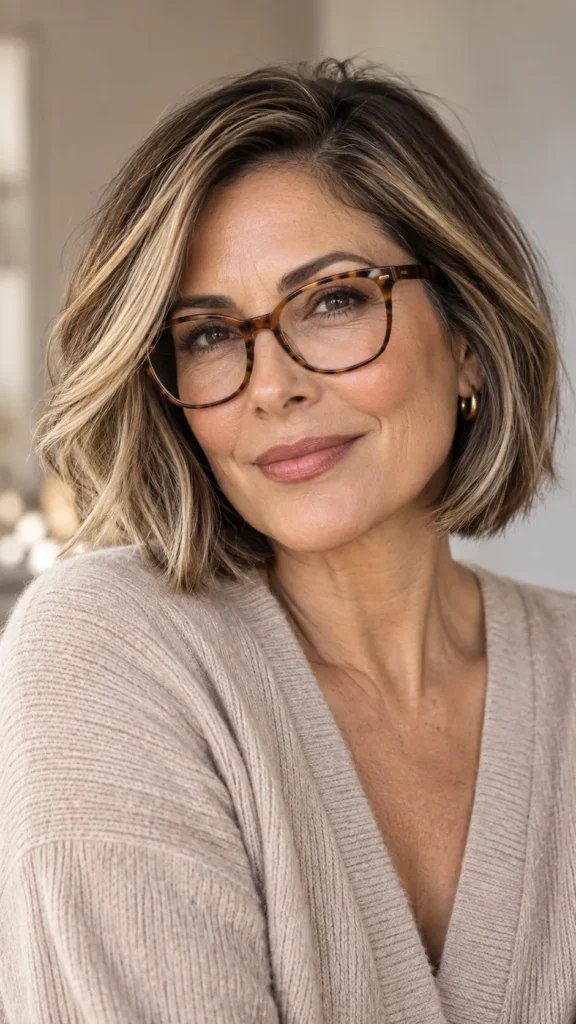 The Face Framing Bob with Balayage Highlights