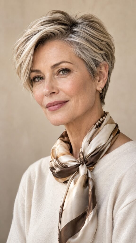 The Side Parted Pixie for Thinning Hair