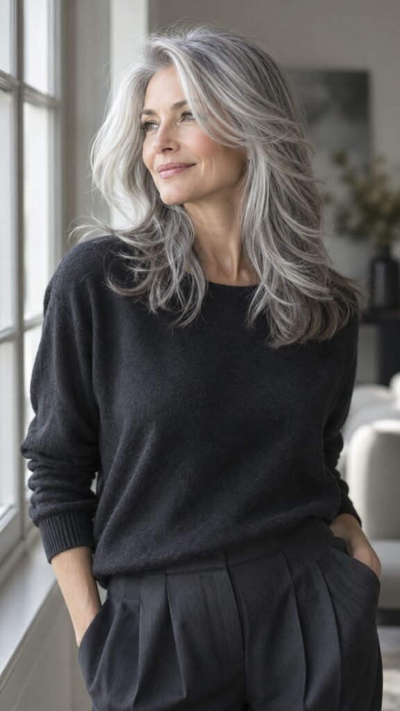 The Silver or Gray Wash and Wear Cut