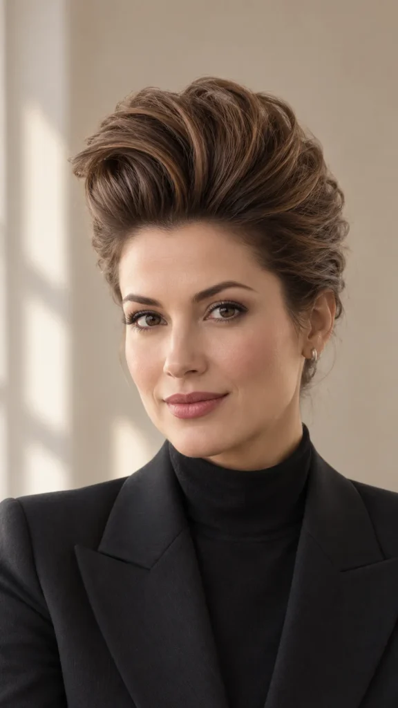 The Voluminous Pompadour For Fuller Face Shapes