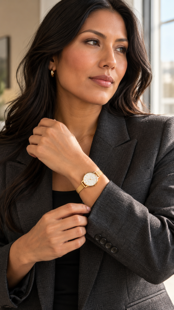 A Slim Gold Watch
