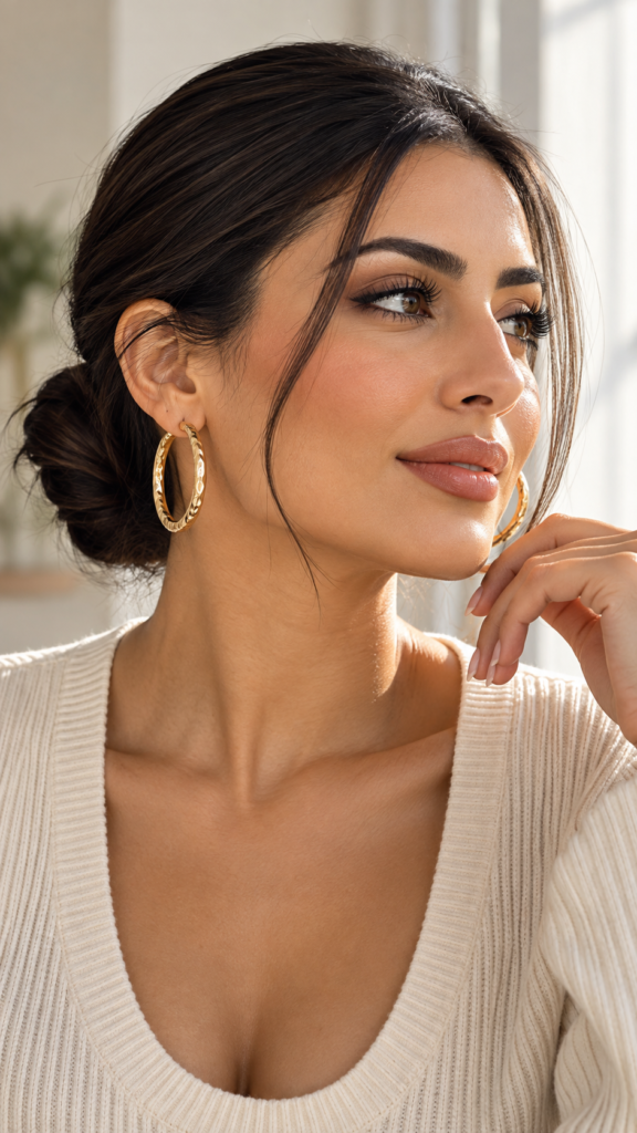 Medium Hoops for Square Faces