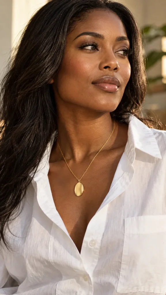 Oval Medallion Necklaces for Square Faces