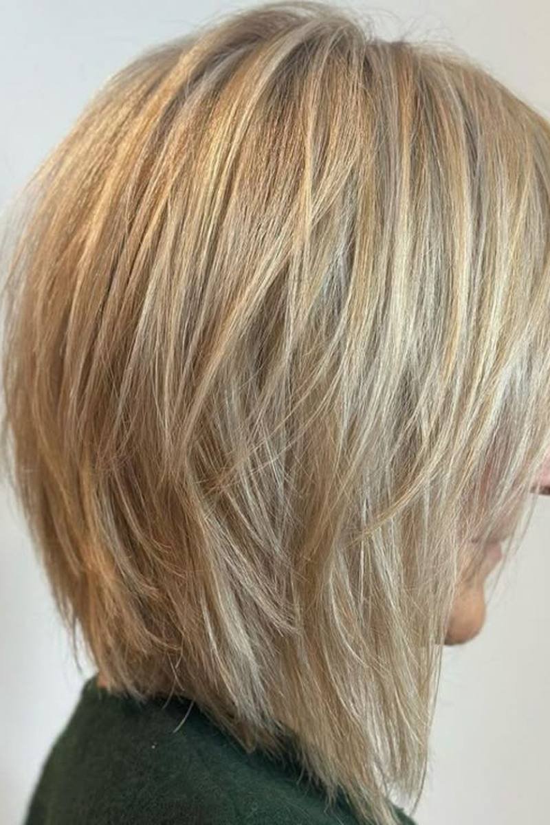 Butterfly layers on a long bob for airy volume