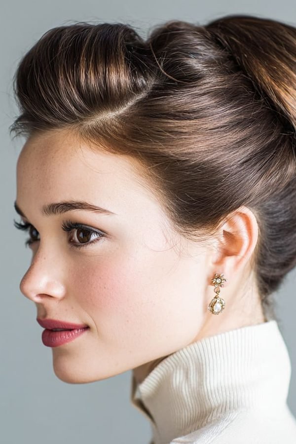 Elegant French twist updo hairstyle
