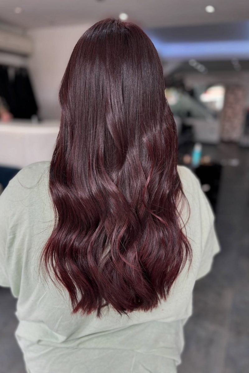 Deep espresso base with cherry cola tones