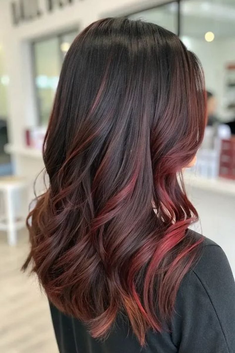 Cherry cola with caramel ribbons