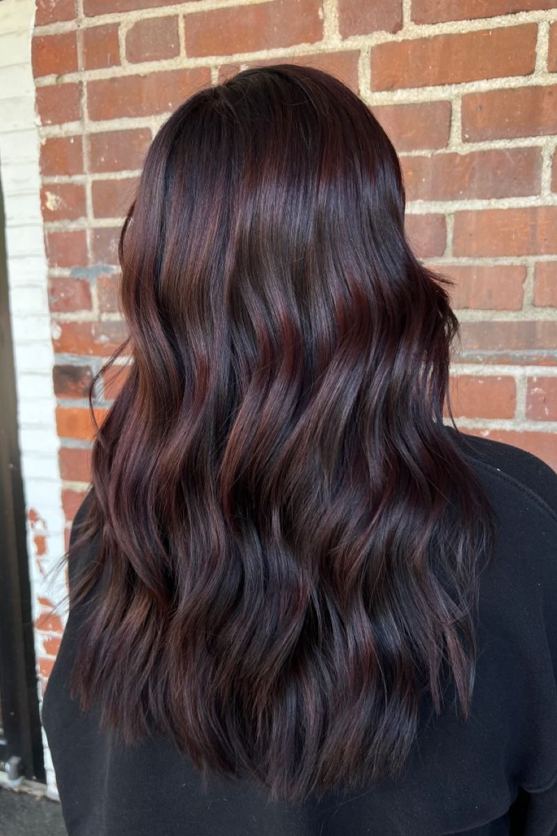 Cherry cola brunette bob