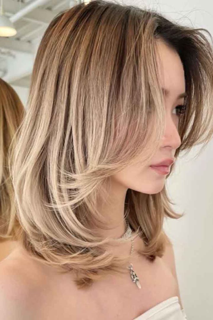 Kitty cut on fine hair with soft wispy ends