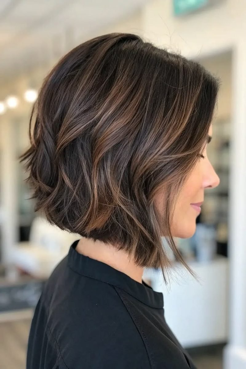 Golden mocha waves balayage