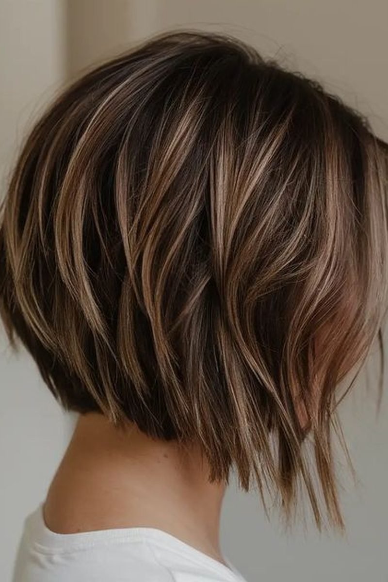 Mocha balayage with money piece highlights